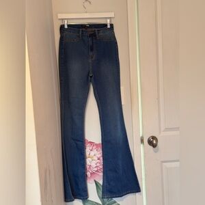 Fashion nova super high rise flare jean